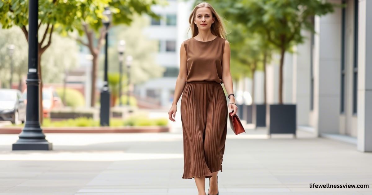 sleeveless-blouse-pleated-skirt