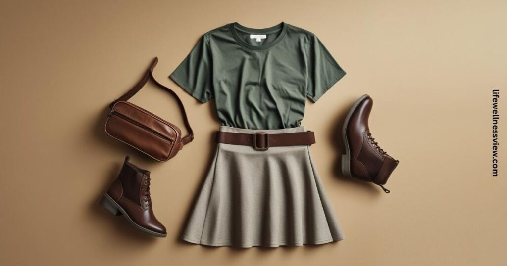 A Line Denim Mini Skirt