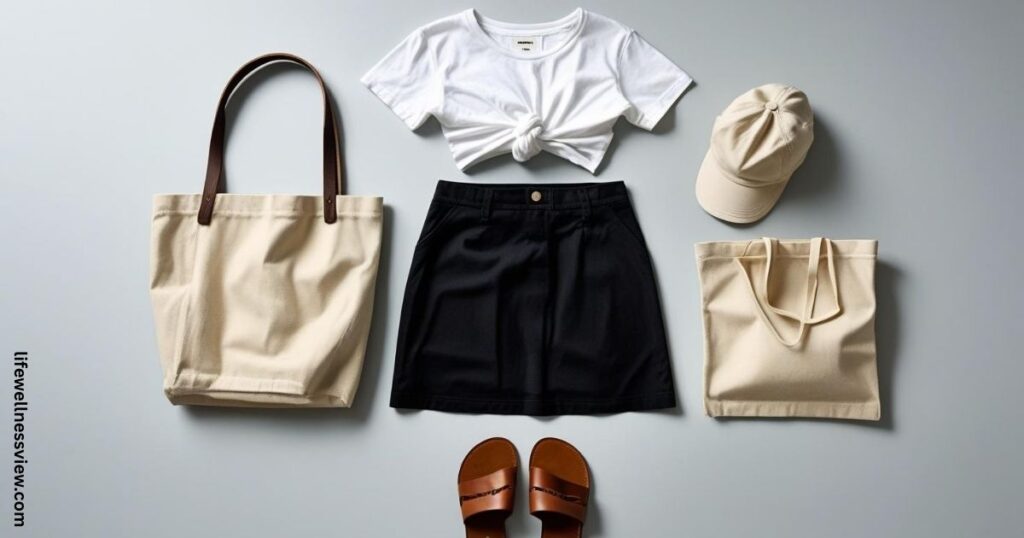 black cotton mini skirt