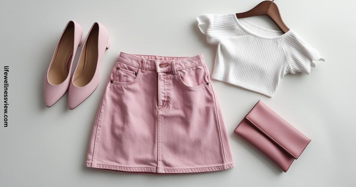Pink Jean Skirt