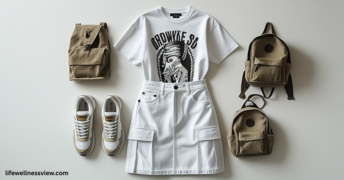 white-cargo-mini-skirt
