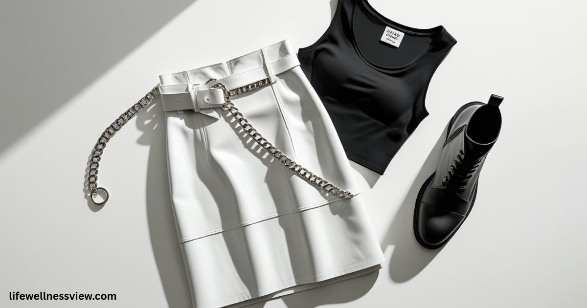 white-leather-mini-skirt