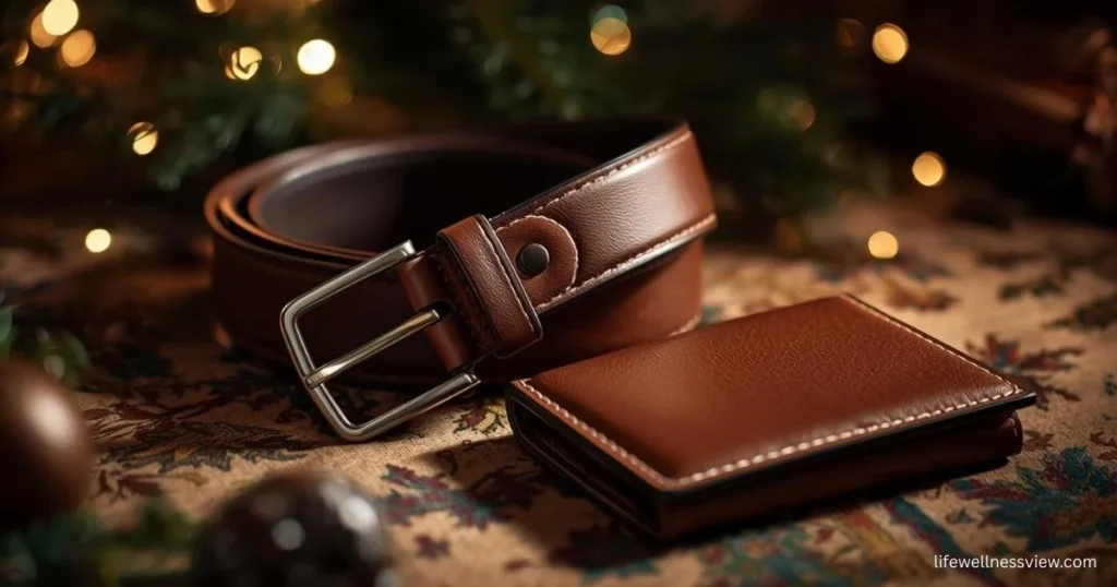 Leather Belt & Wallet Combo